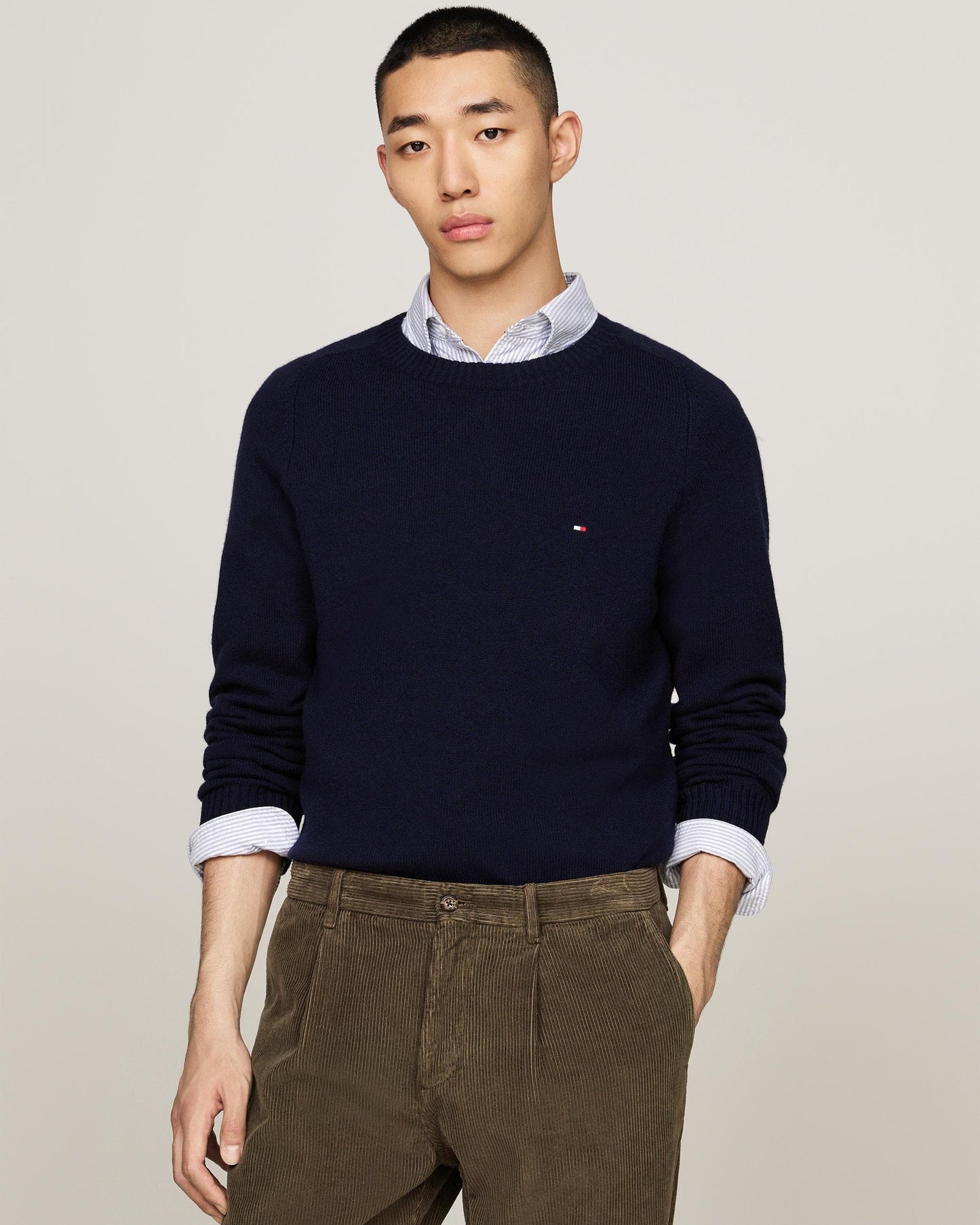 Tommy Hilfiger Lambswool Mens Crew Neck Jumper