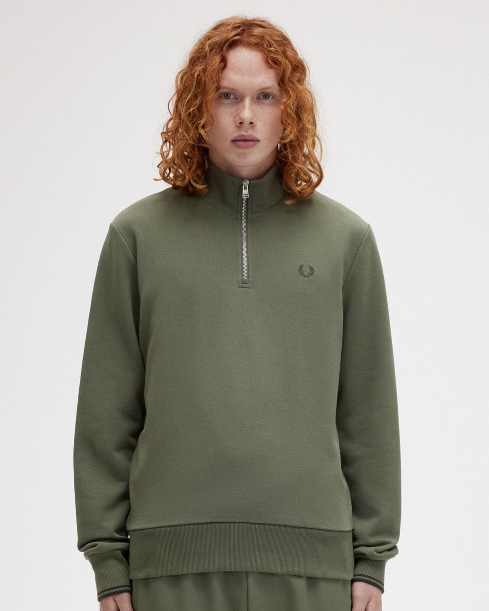Fred Perry Mens Half Zip Sweatshirt