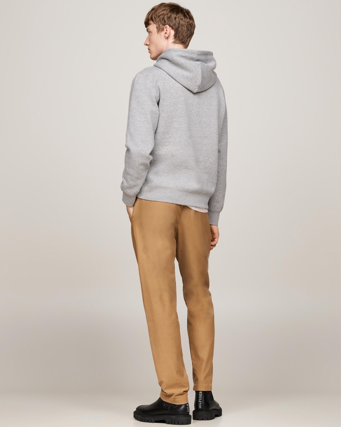 Tommy Hilfiger Essential Fleece Mens Hoodie - Medium Grey Heather