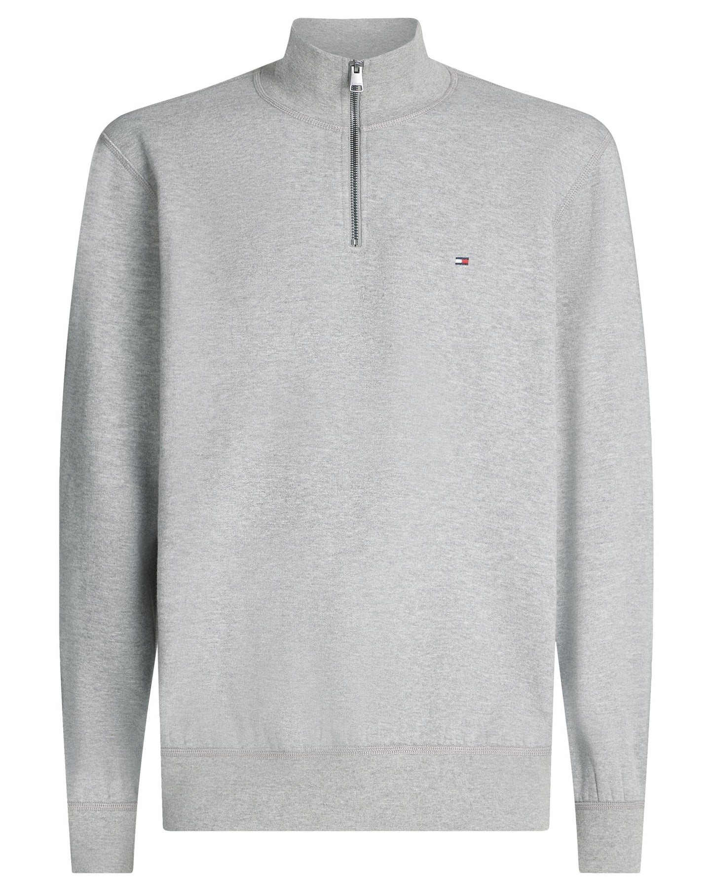 Tommy Hilfiger Essential Fleece Mens Half Zip Sweatshirt - Medium Grey Heather