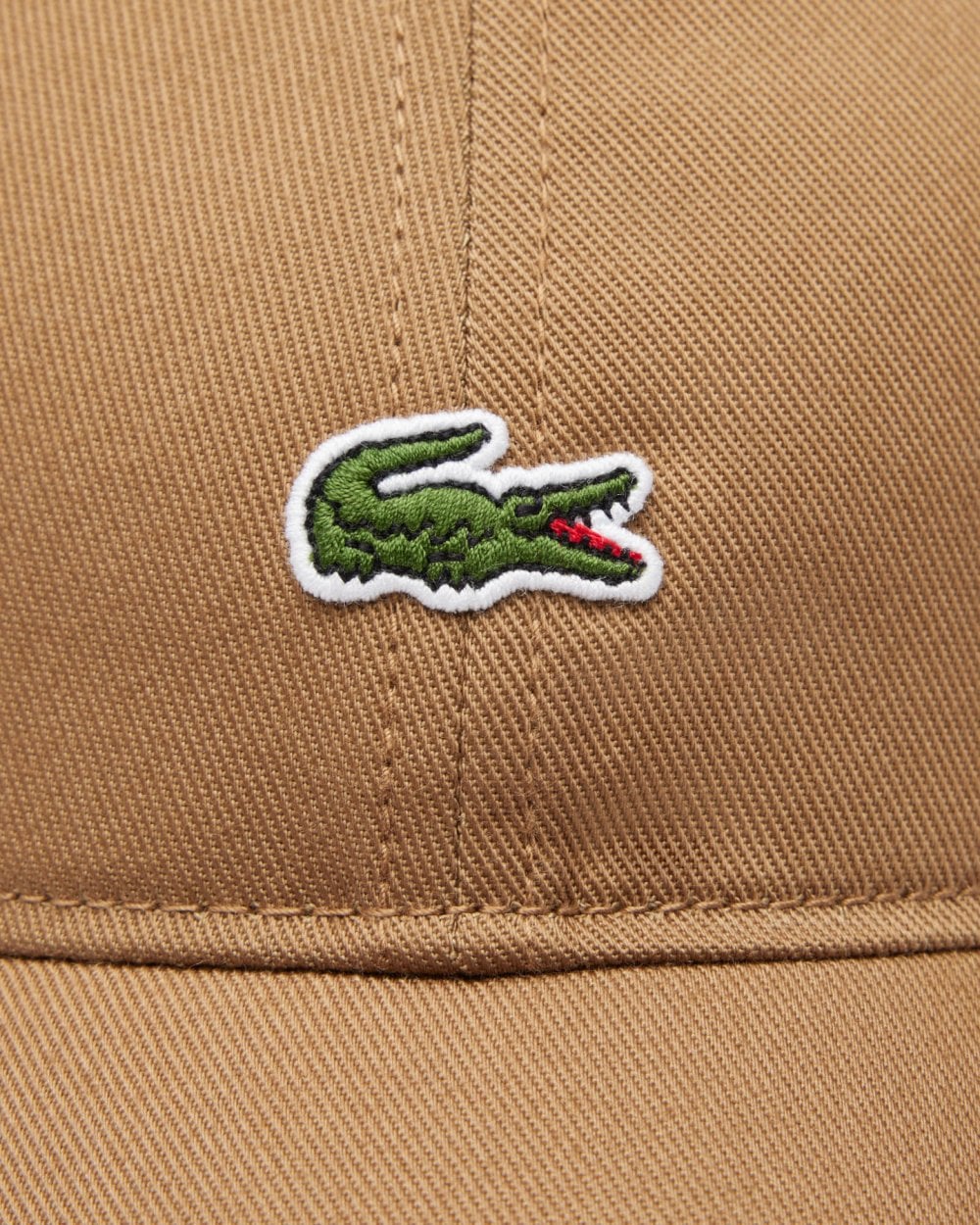 Lacoste Mens Organic Cotton Twill Cap - Cookie SIX