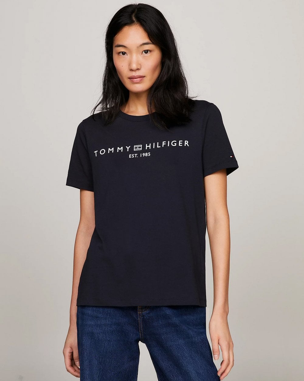 Tommy Hilfiger Regular Corp Logo Womens T-Shirt