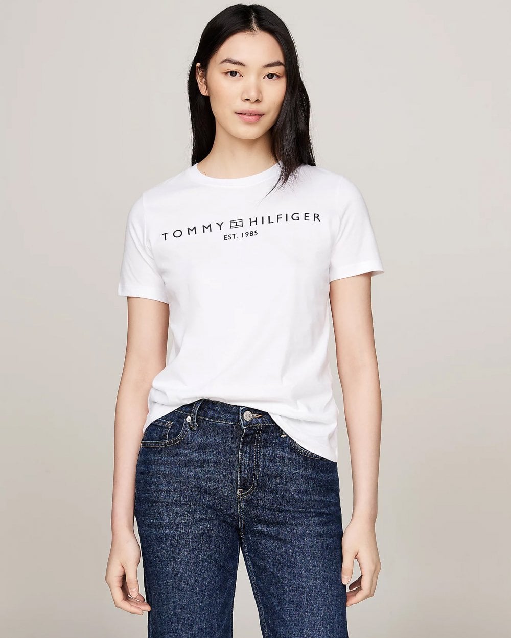 Tommy Hilfiger Regular Corp Logo Womens T-Shirt