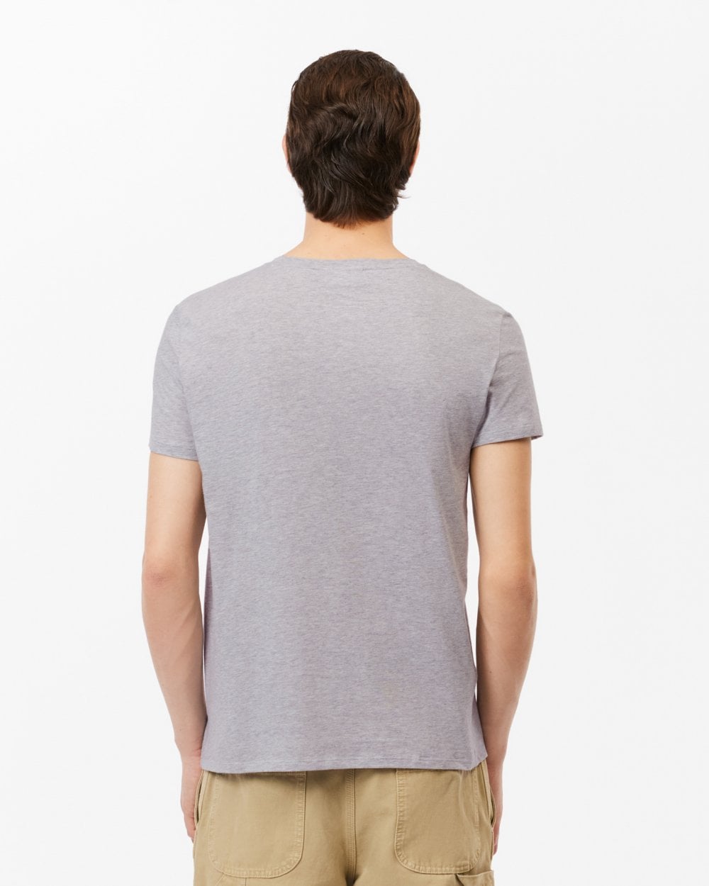 Lacoste Mens Crew Neck Pima Cotton Jersey T-Shirt - Silver Chine CCA