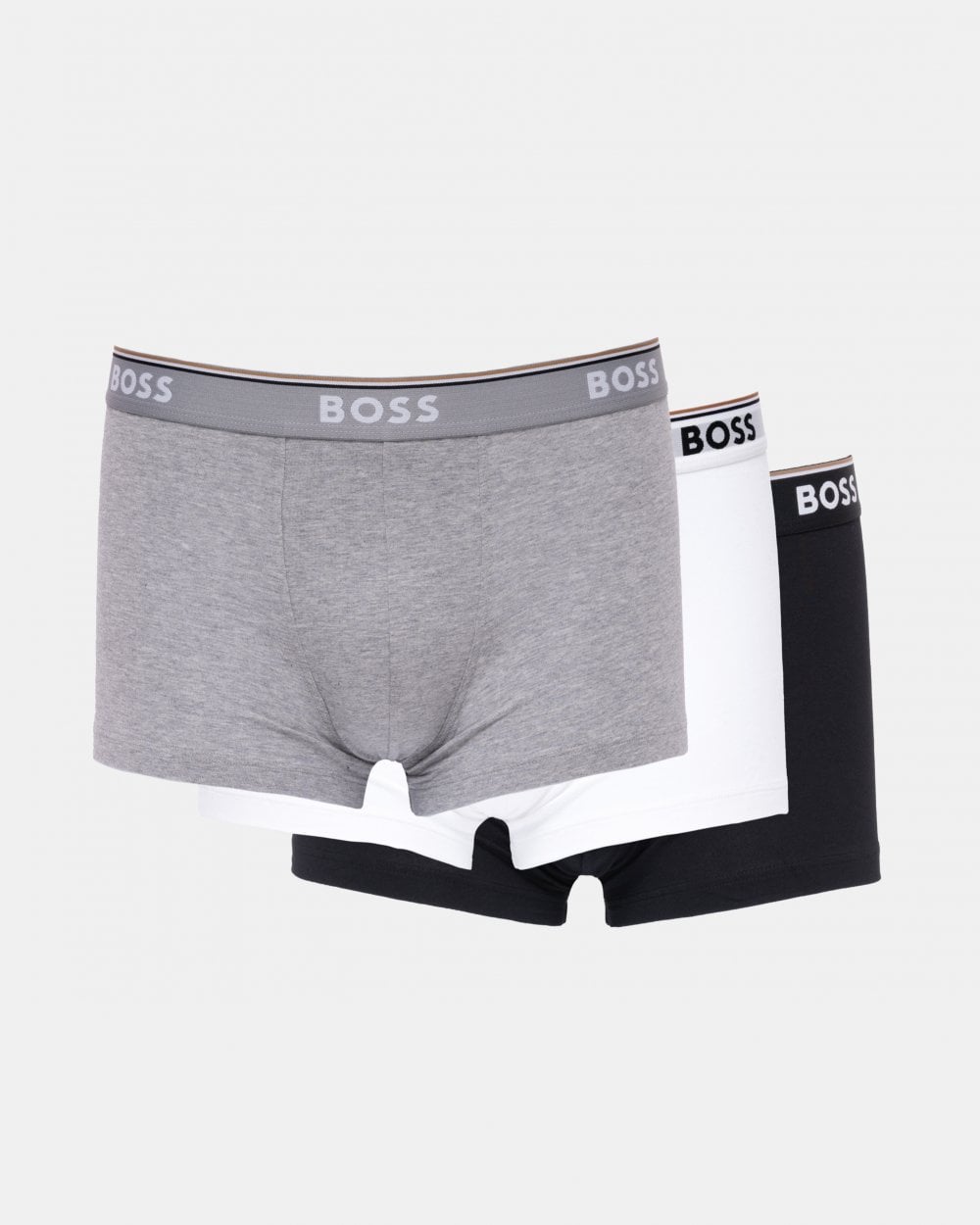 BOSS Orange 3 Pack Mens Power Trunks NOS - White/Grey/Black 999