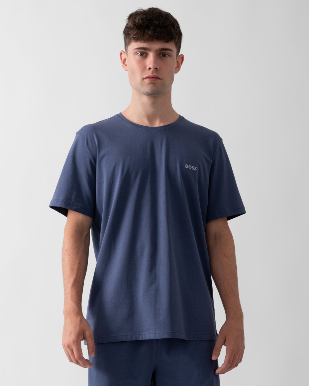 BOSS Orange Mix&Match Mens Stretch-Cotton Loungewear T-Shirt with Embroidered Logo