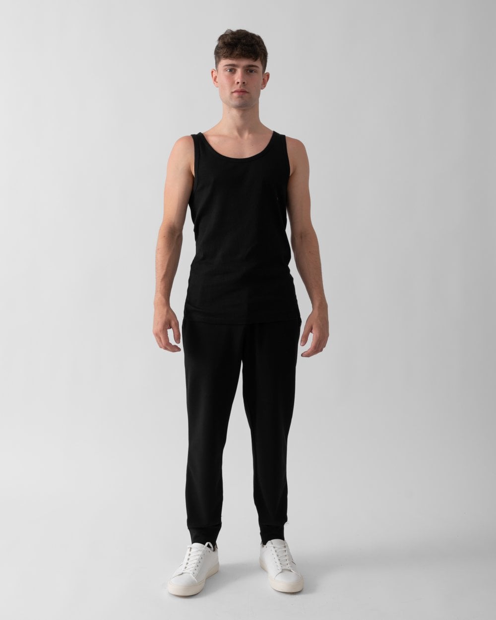 HUGO HUGO Mens Two-Pack of Logo Underwear Vests in Stretch Cotton