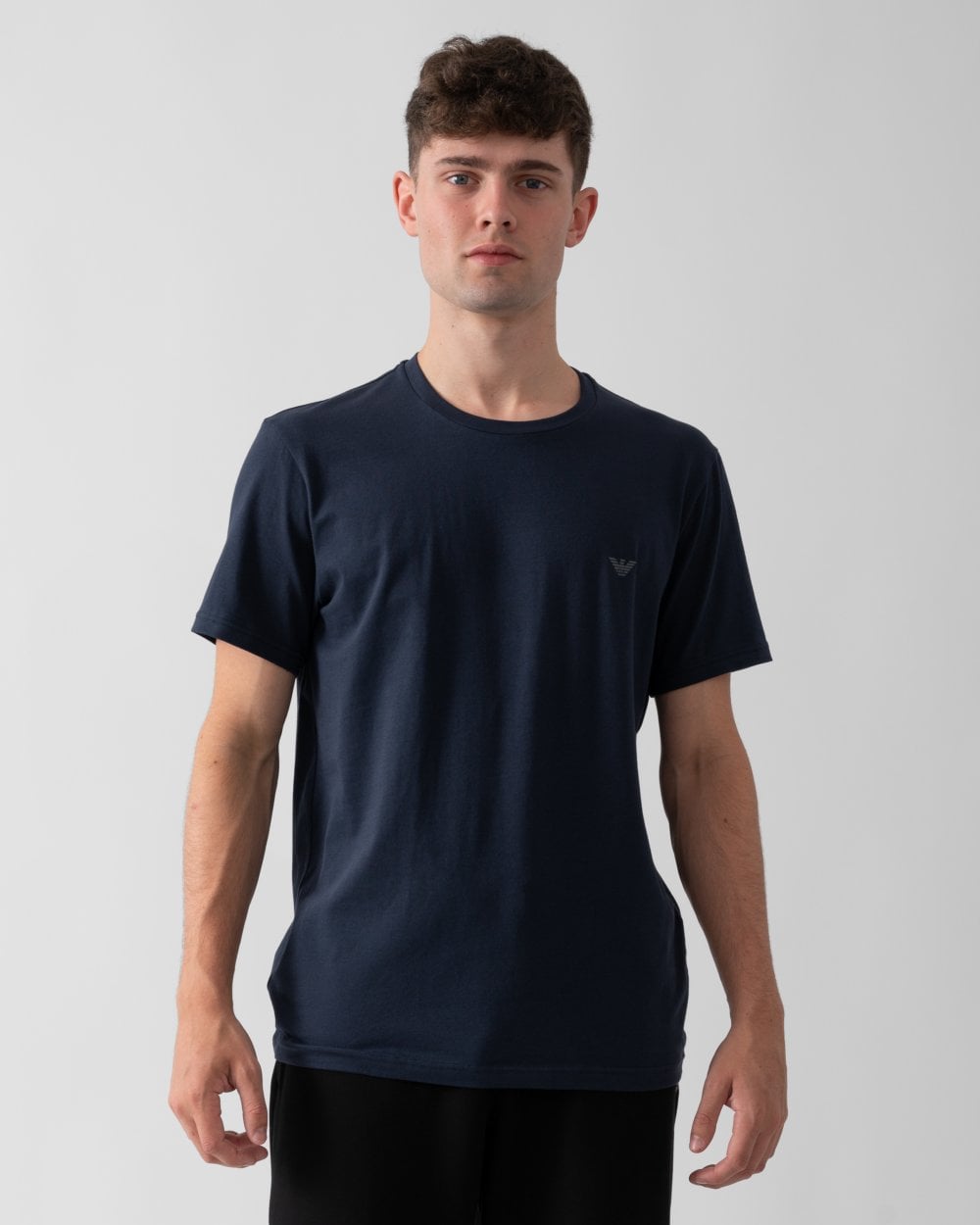 Emporio Armani Mens Knit 2-Pack Crew Neck Loungewear T-Shirts 111267-4F720