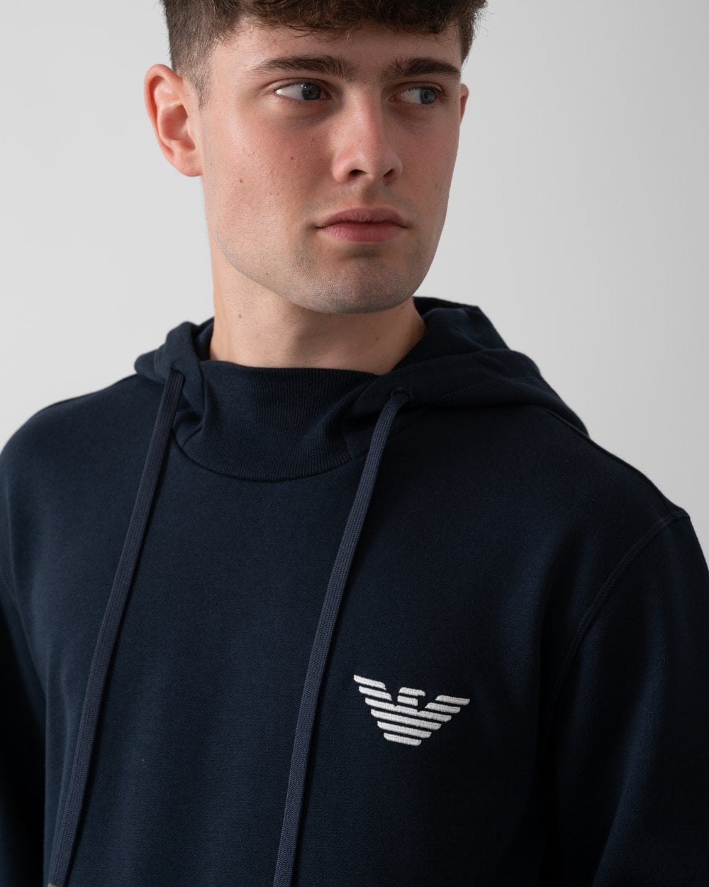 Emporio Armani Emporio Armani Mens Knit Hooded Loungewear Sweatshirt