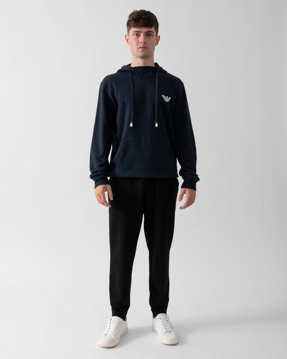Emporio Armani Emporio Armani Mens Knit Hooded Loungewear Sweatshirt