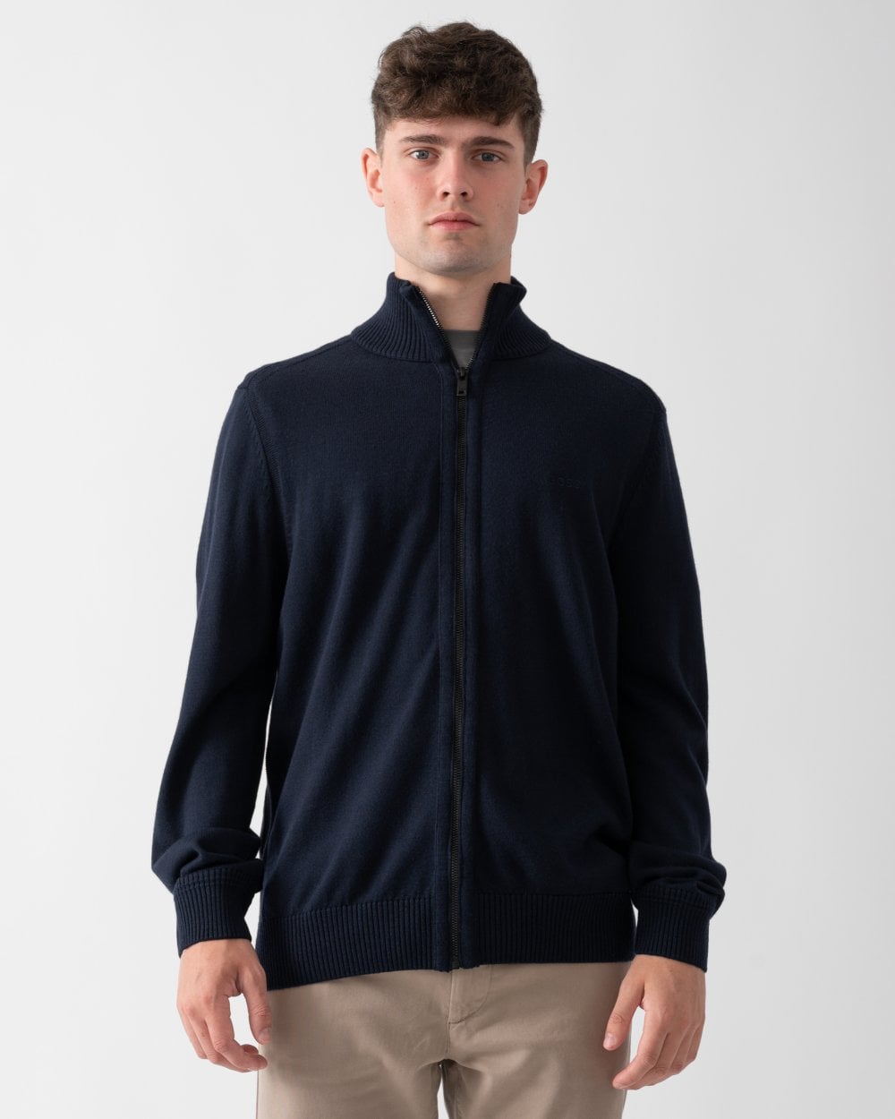 BOSS Orange Avac Mens Full Zip Funnel Neck Jumper