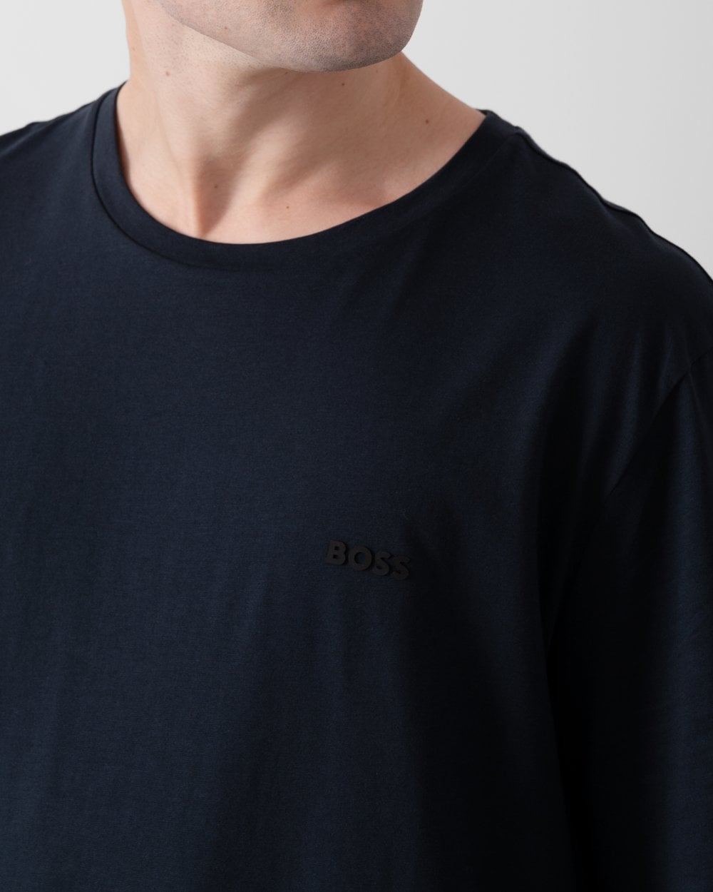 BOSS Green Tee Pima Mens Logo T-Shirt - Dark Blue 402