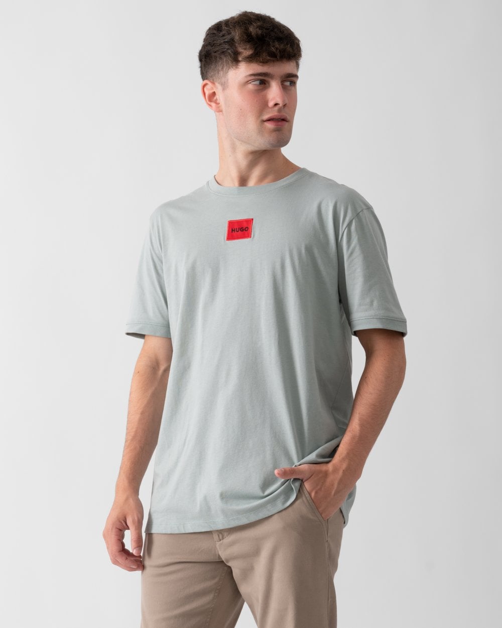 HUGO Diragolino212 Label Logo Mens T-Shirt