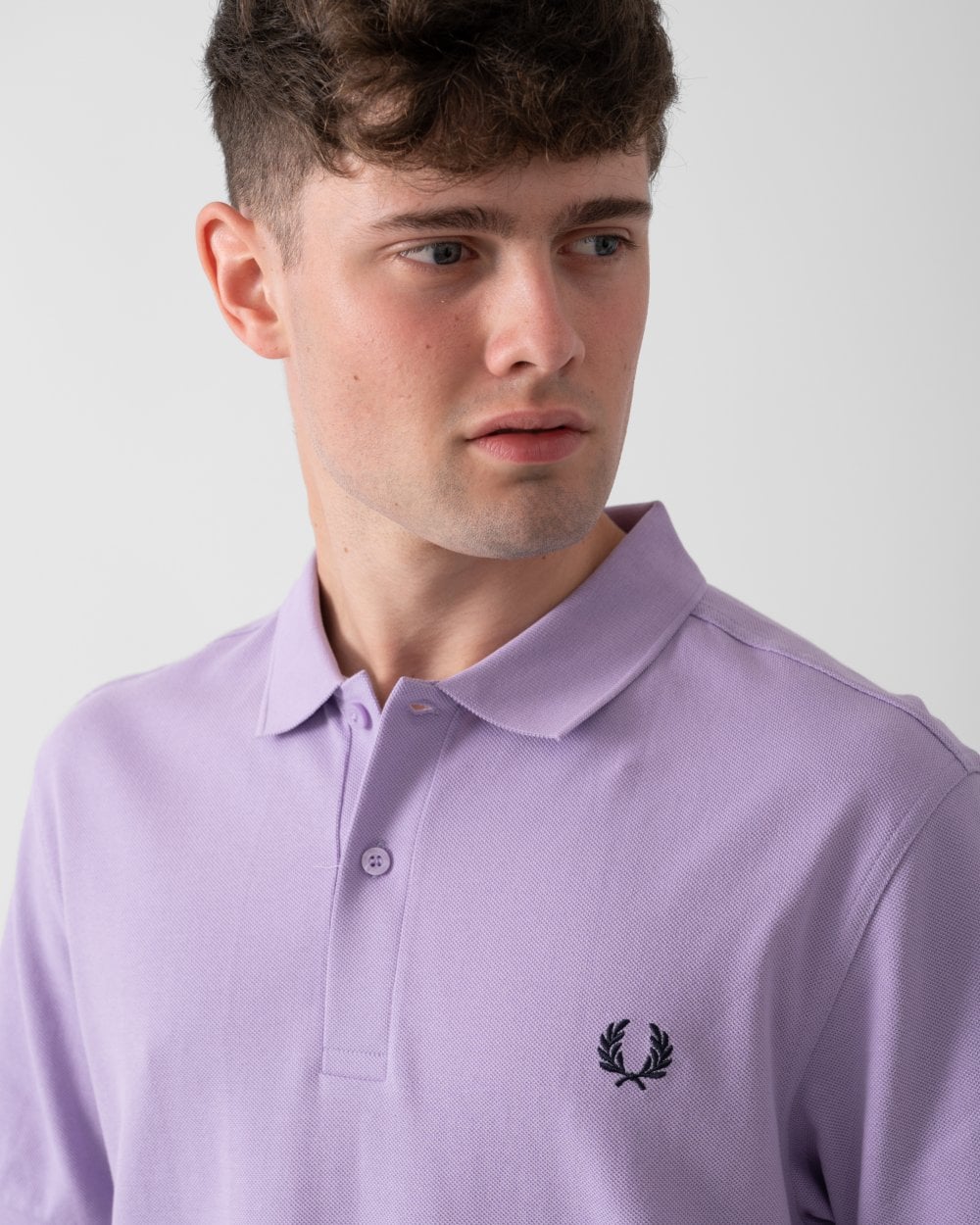 Fred Perry Mens Plain Signature Polo Shirt - Ultraviolet/Navy W51