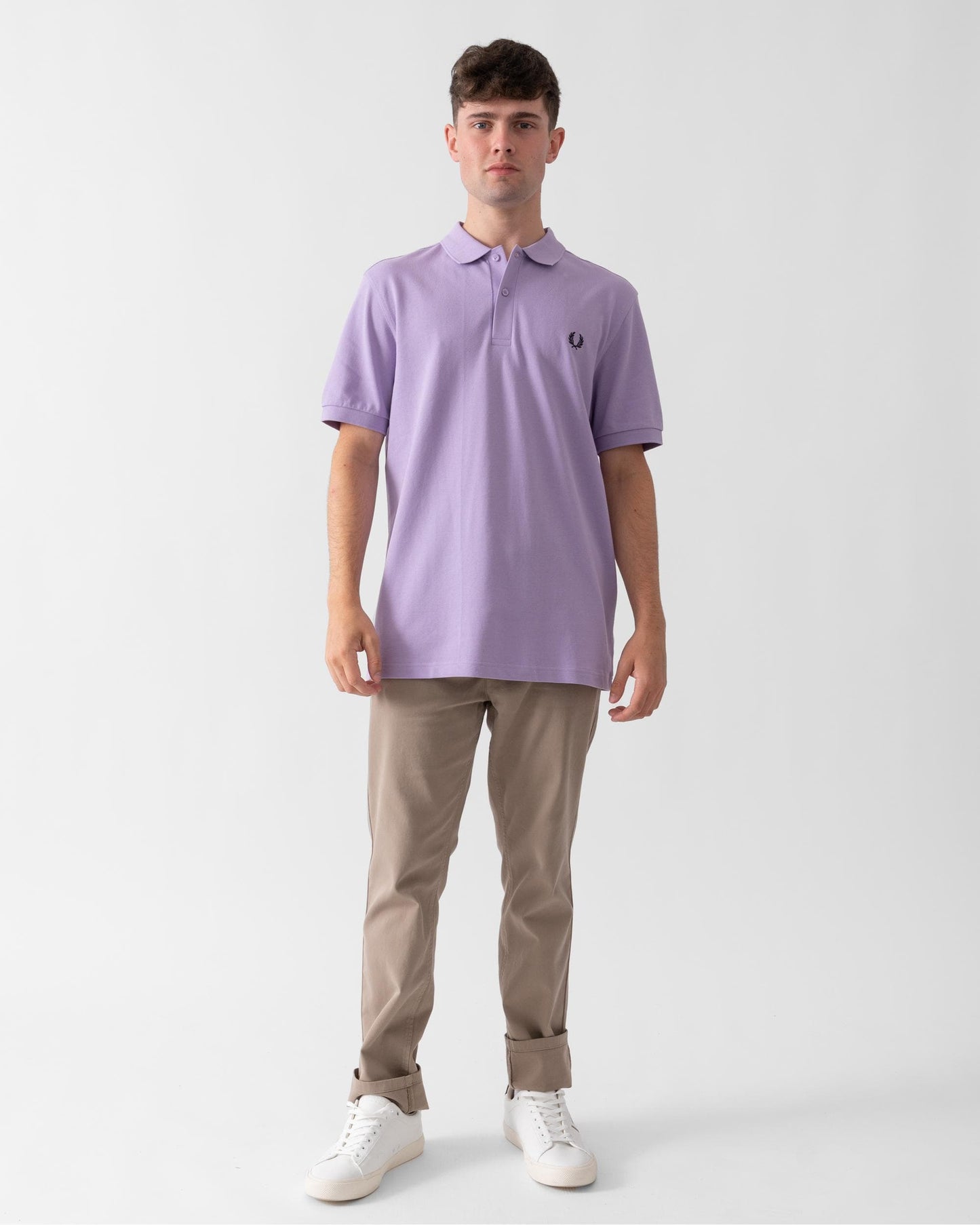 Fred Perry Mens Plain Signature Polo Shirt - Ultraviolet/Navy W51