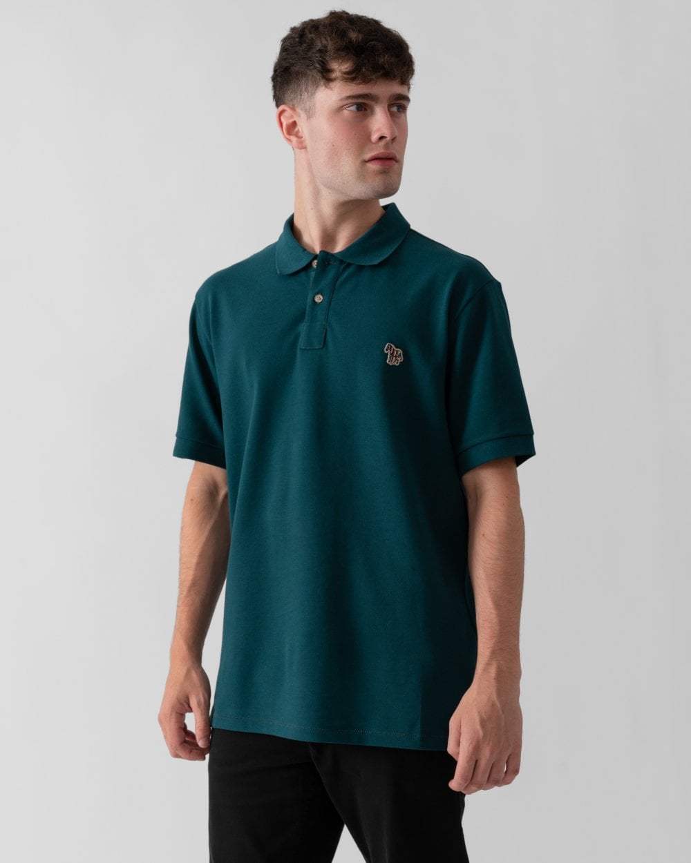 PS Paul Smith Mens Regular Fit Short Sleeve Polo Shirt Zebra