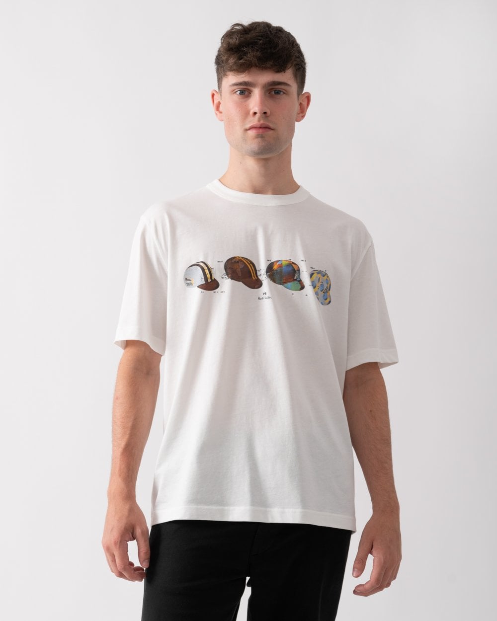 PS Paul Smith Mens Cycling Caps Graphic T-Shirt