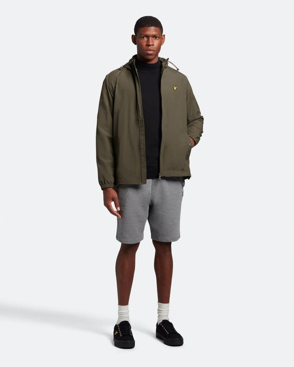 Lyle & Scott Mens Zip Through Hooded Jacket - W485 Olive