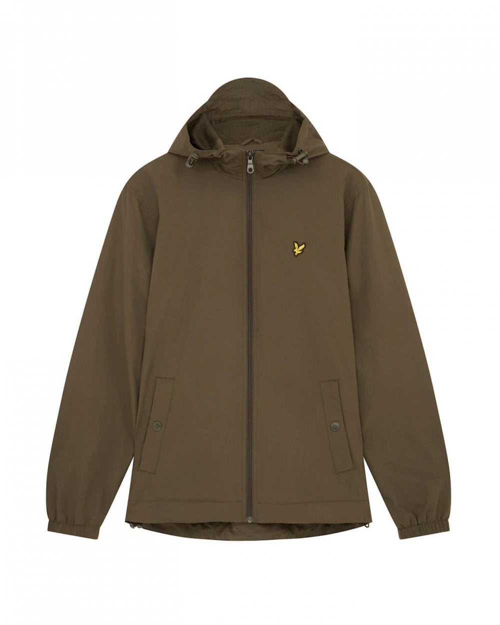 Lyle & Scott Mens Zip Through Hooded Jacket - W485 Olive