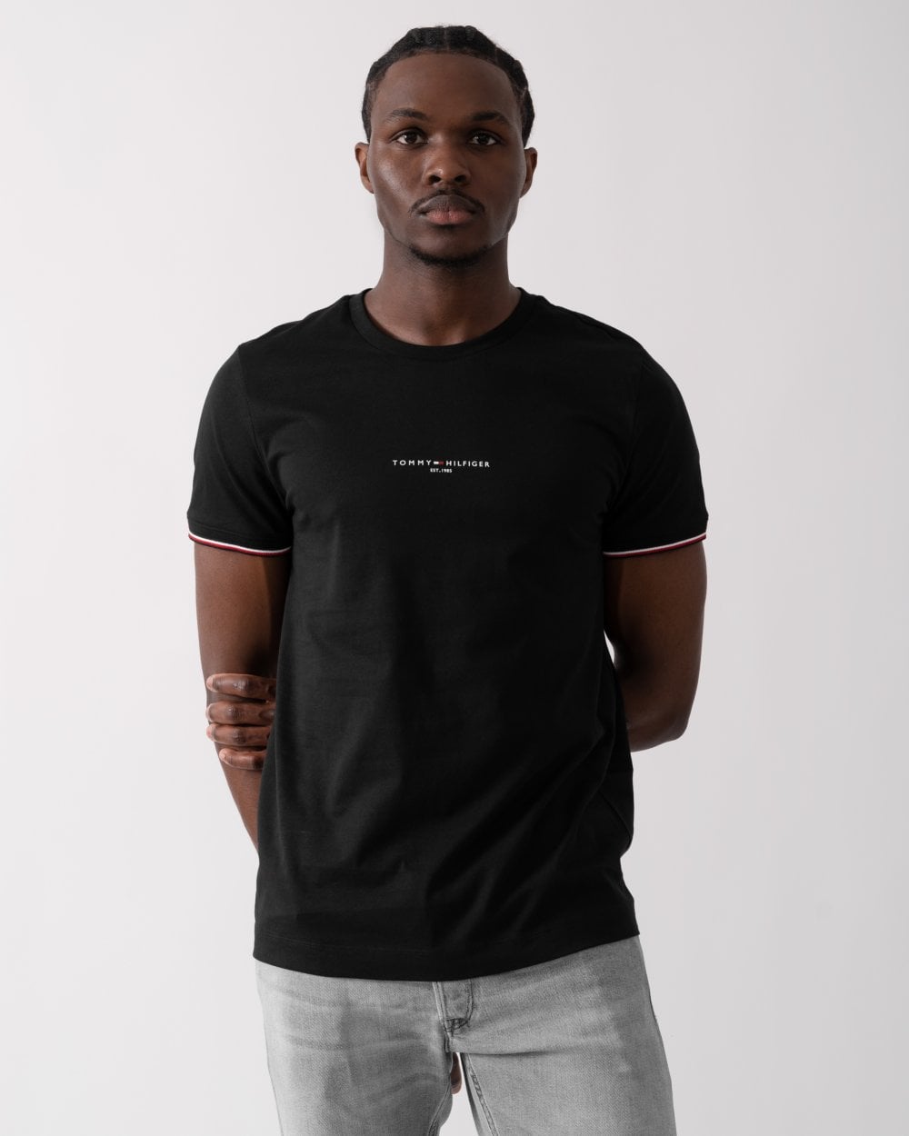 Tommy Hilfiger Tommy Logo Tipped Mens T-Shirt