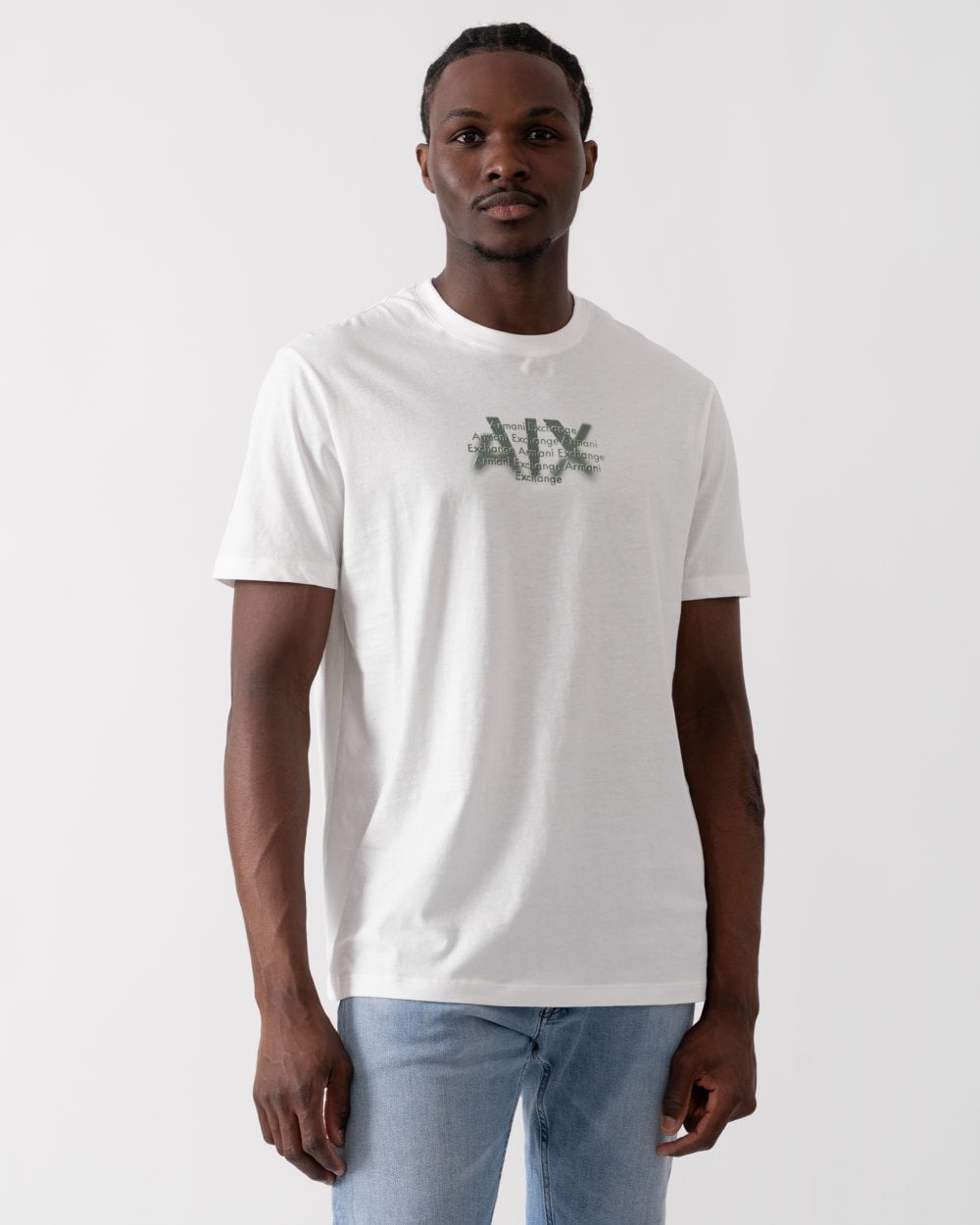 Armani Exchange Armani Exchange Mens Logo Print T-Shirt 6DZTHH ZJH4Z