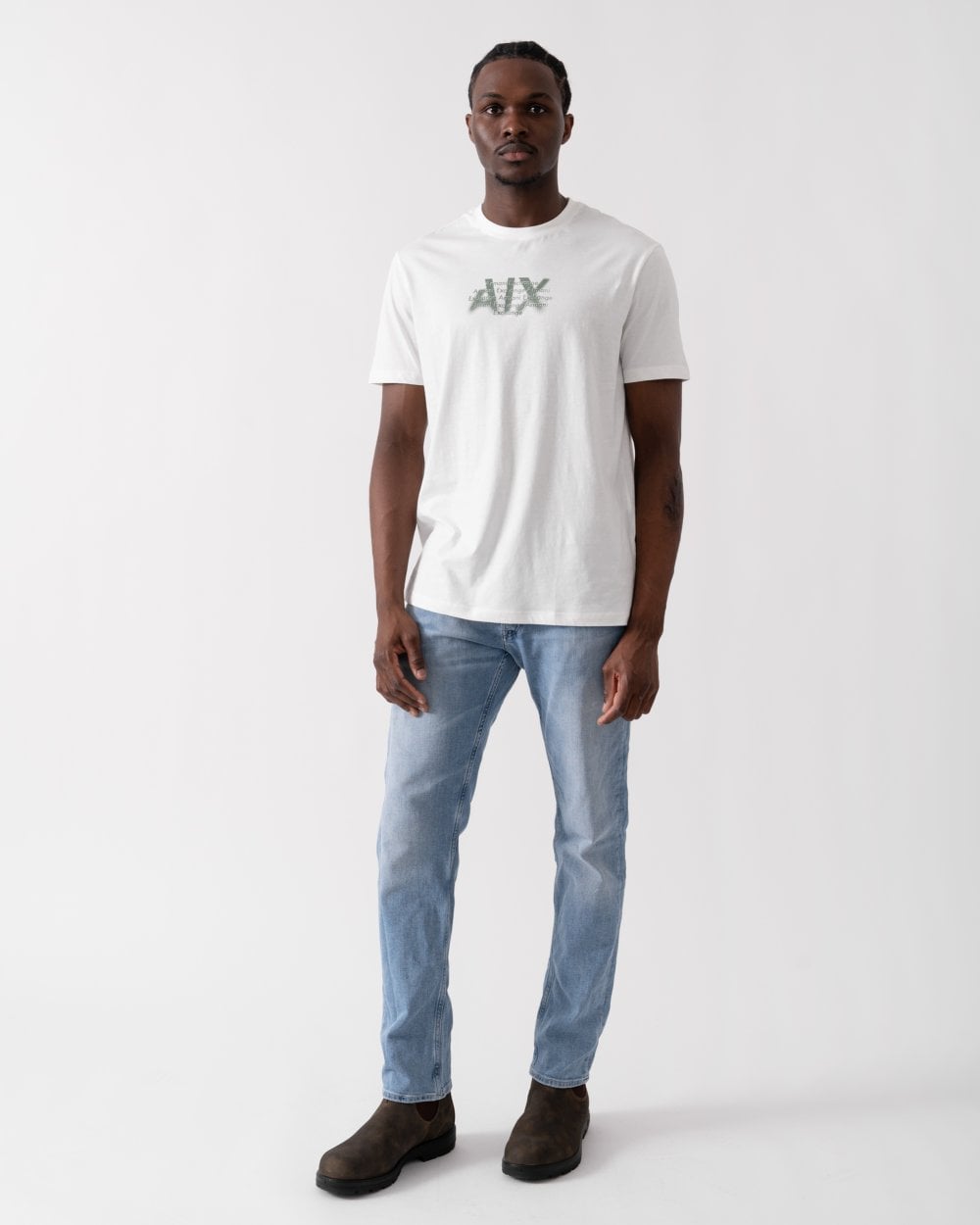 Armani Exchange Armani Exchange Mens Logo Print T-Shirt 6DZTHH ZJH4Z