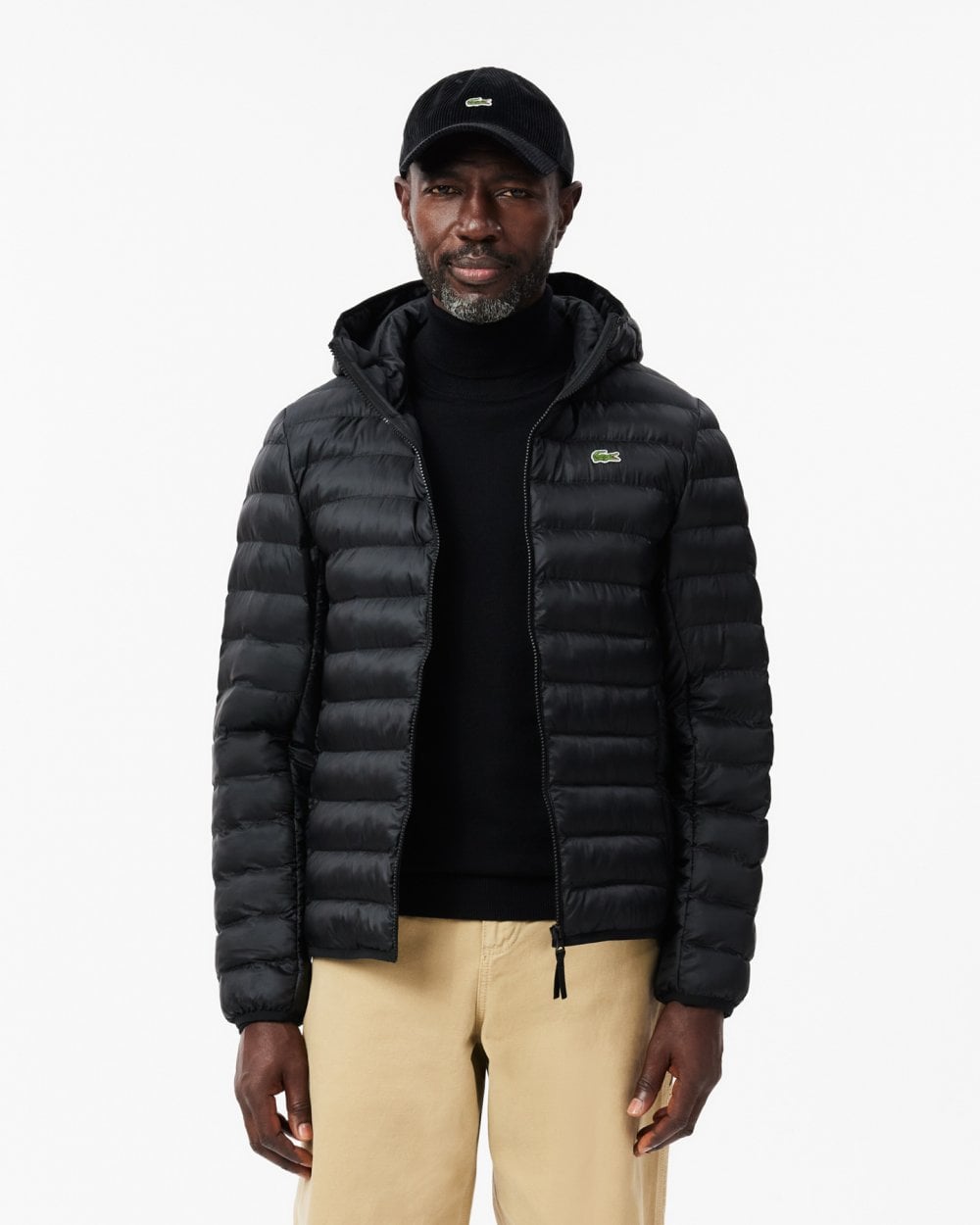 Lacoste Mens Hooded Puffer Jacket BH2909