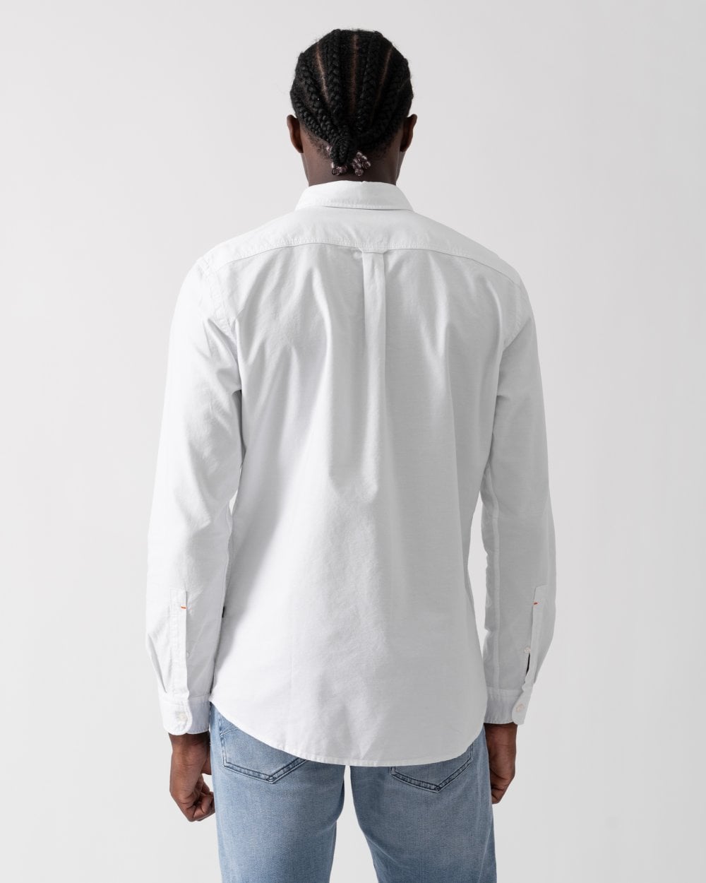 BOSS Orange Rickert Mens Long Sleeve Shirt - White 100