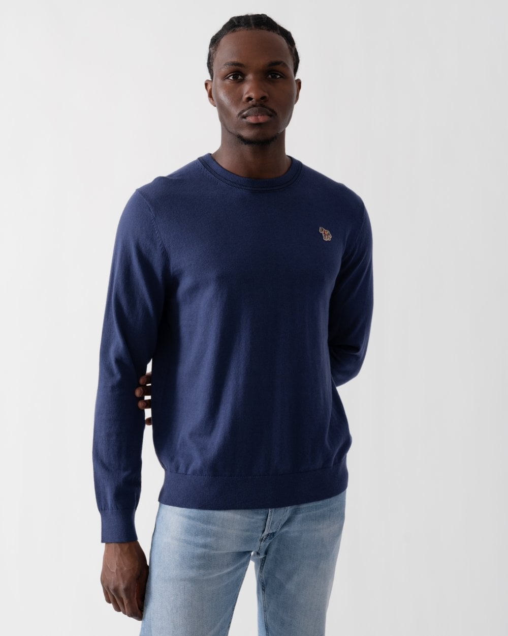 PS Paul Smith Mens Zebra Badge Crew Neck Jumper