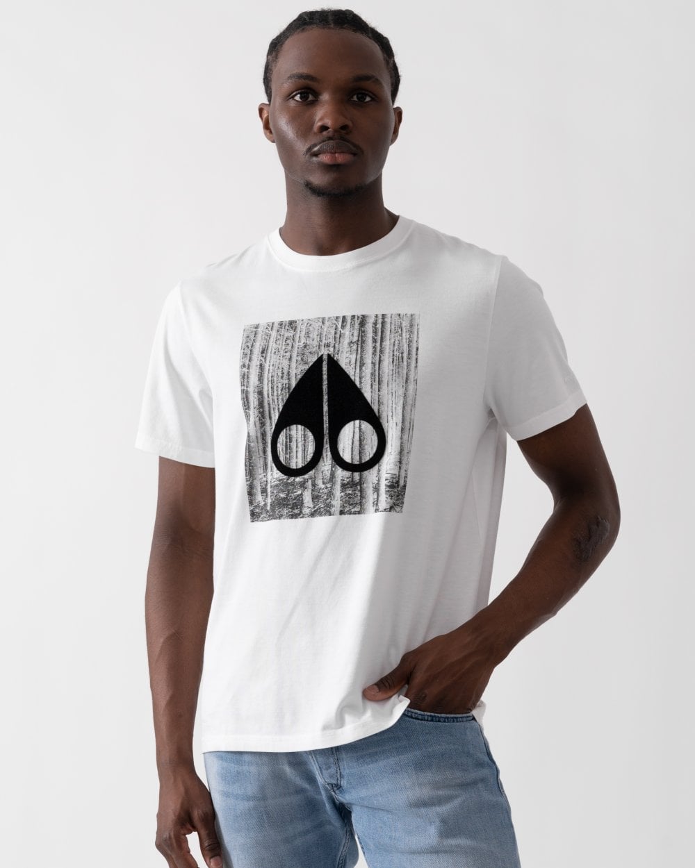 Moose Knuckles Igneous Mens Graphic Print Logo T-Shirt