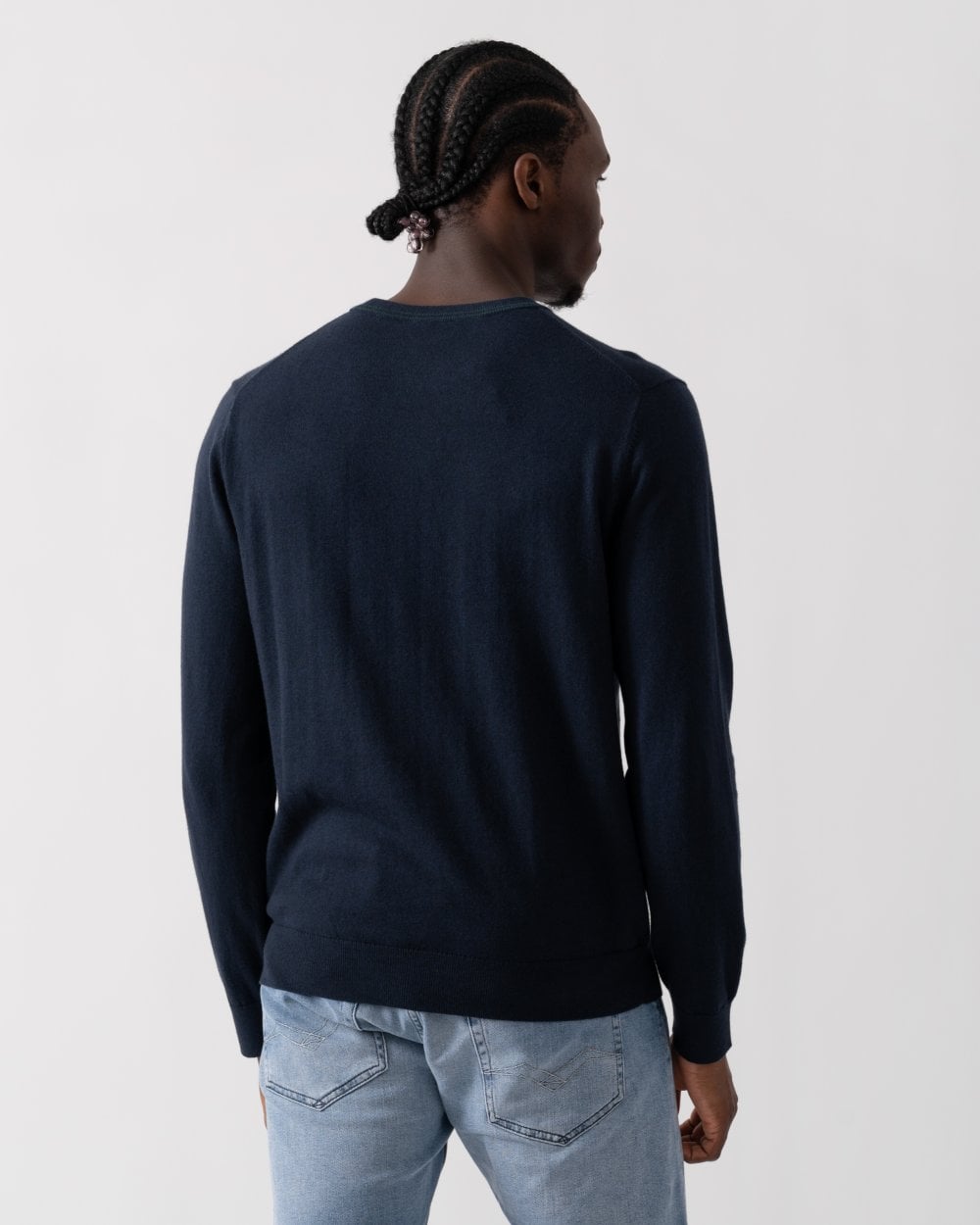 PS Paul Smith Mens Zebra Badge Crew Neck Jumper - 49 Very Dark Navy