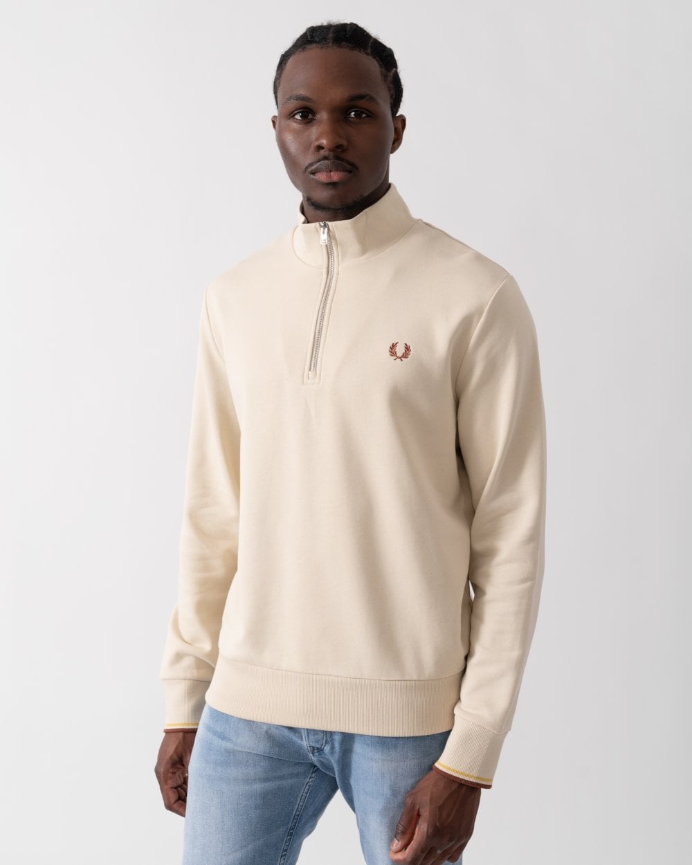 Fred Perry Mens Half Zip Sweatshirt