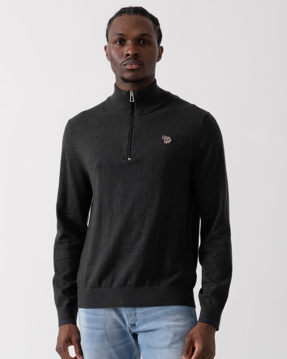 PS Paul Smith Mens Zebra Badge 1/4 Zip Jumper