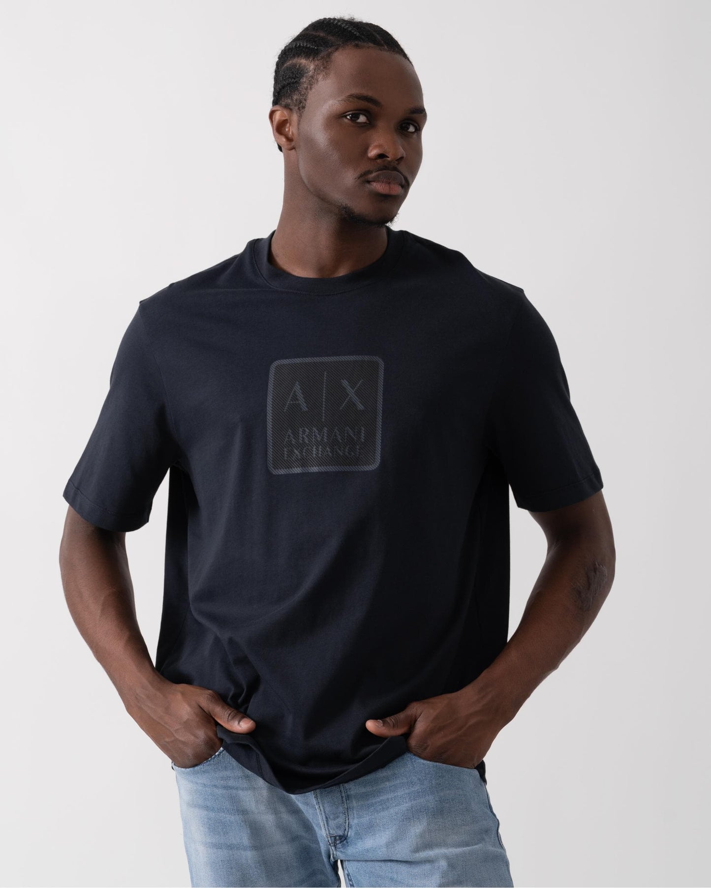 Armani Exchange Armani Exchange Mens Centre Logo Print T-Shirt