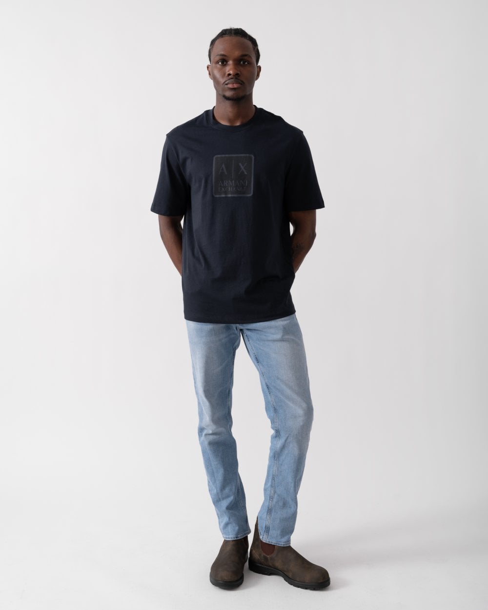 Armani Exchange Armani Exchange Mens Centre Logo Print T-Shirt