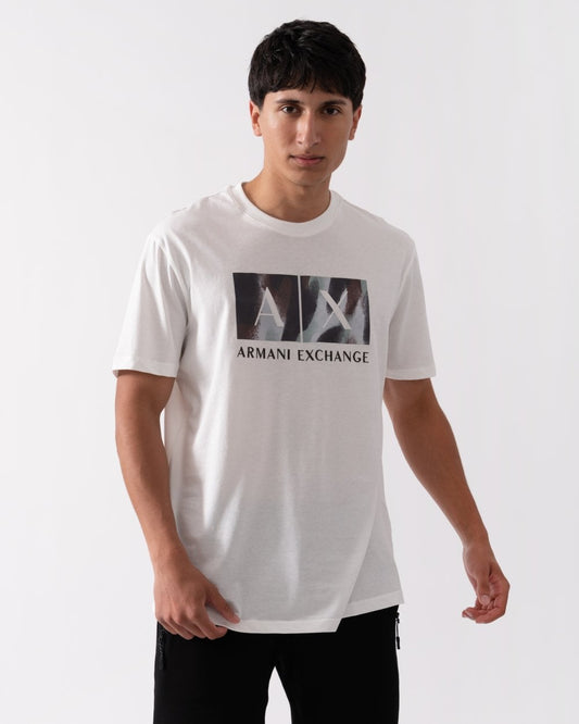 Armani Exchange Armani Exchange Mens Logo Print T-Shirt 6DZTHF ZJH4Z