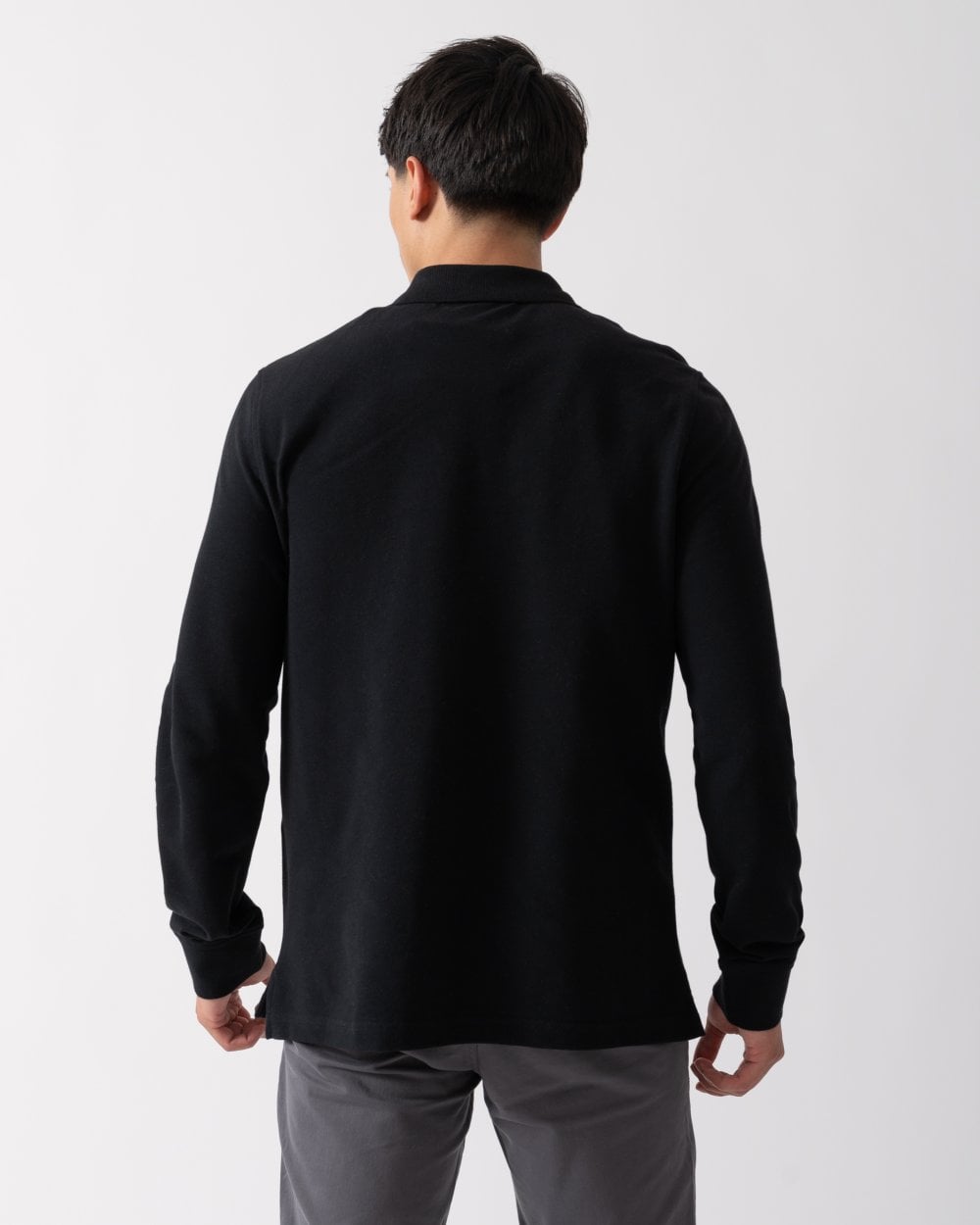 Belstaff Long Sleeved Mens Essentials Polo - Black