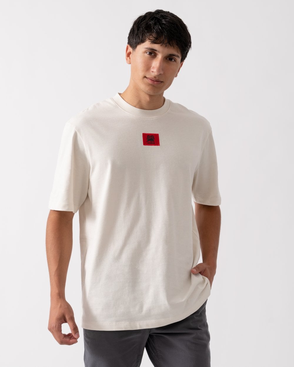 HUGO x RB Drambok Mens Relaxed Fit T-Shirt with Signature Bull Motif