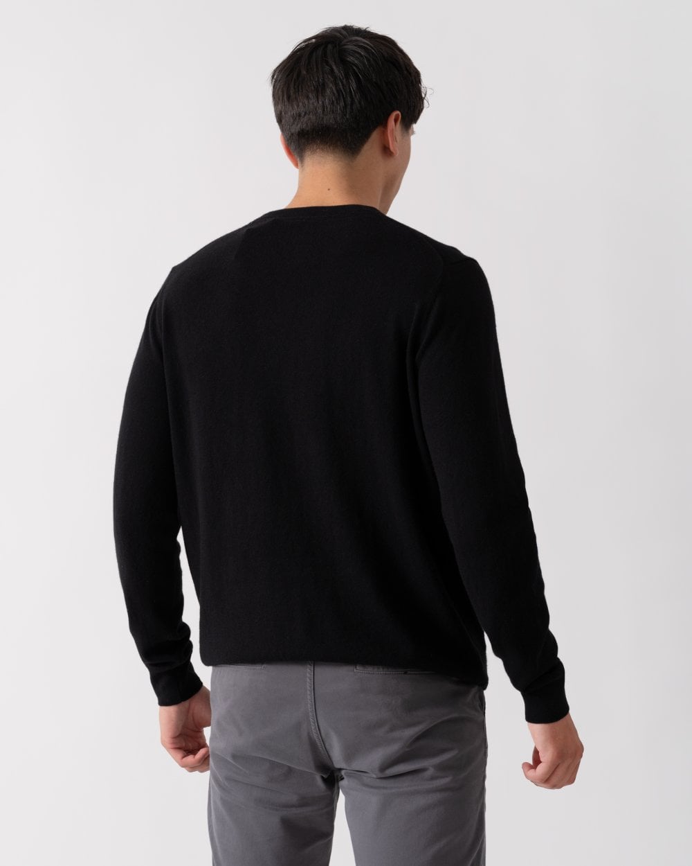 Lyle & Scott Cotton Merino Mens Crew Neck Jumper - Z865 Jet Black