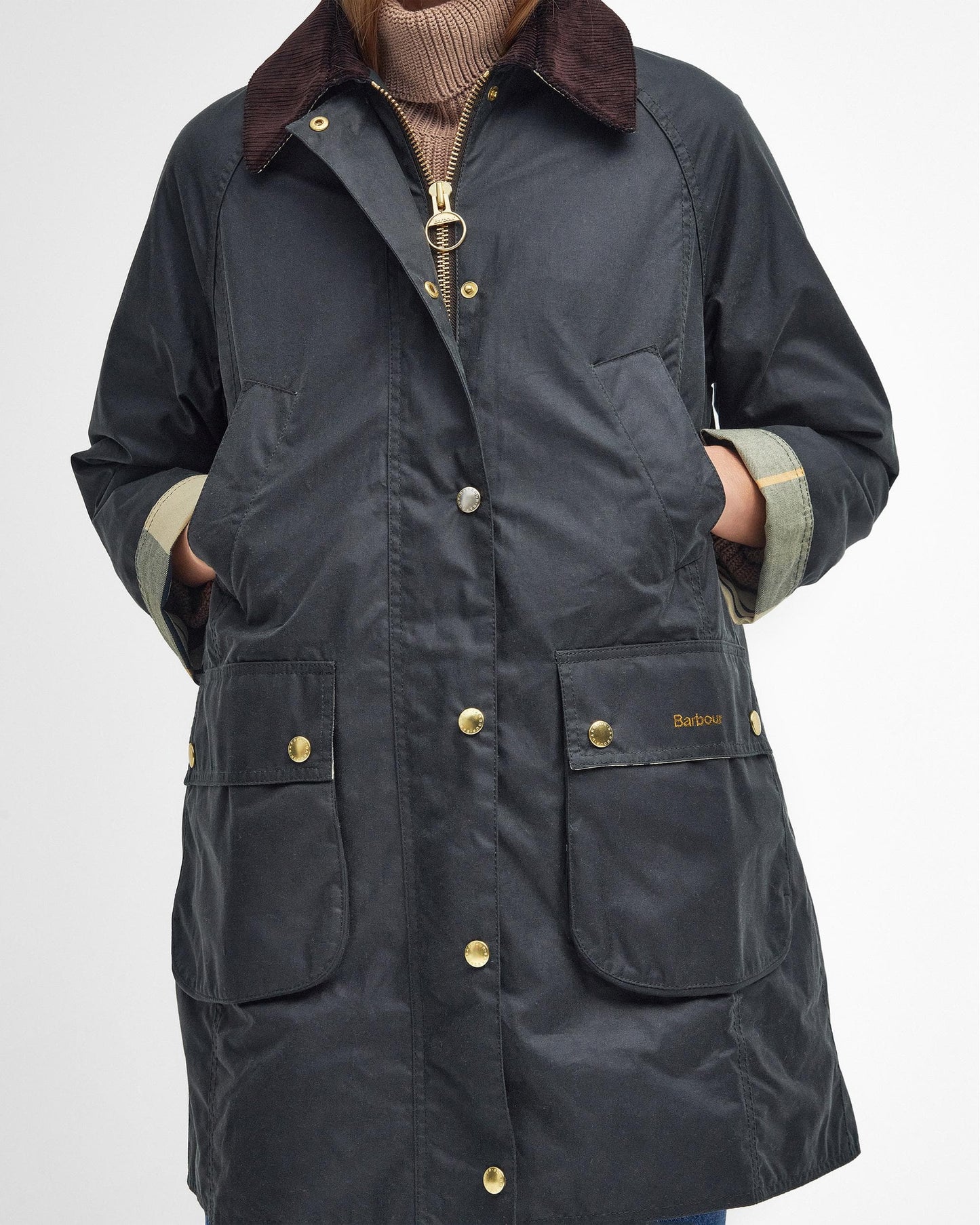 Barbour Long Beadnell Womens Wax Jacket