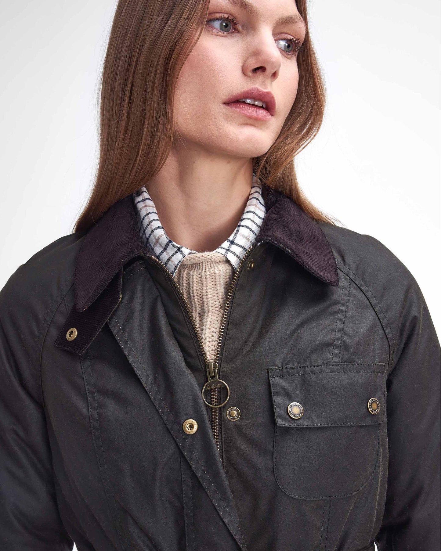 Barbour Solway Zipper Womens Wax Jacket