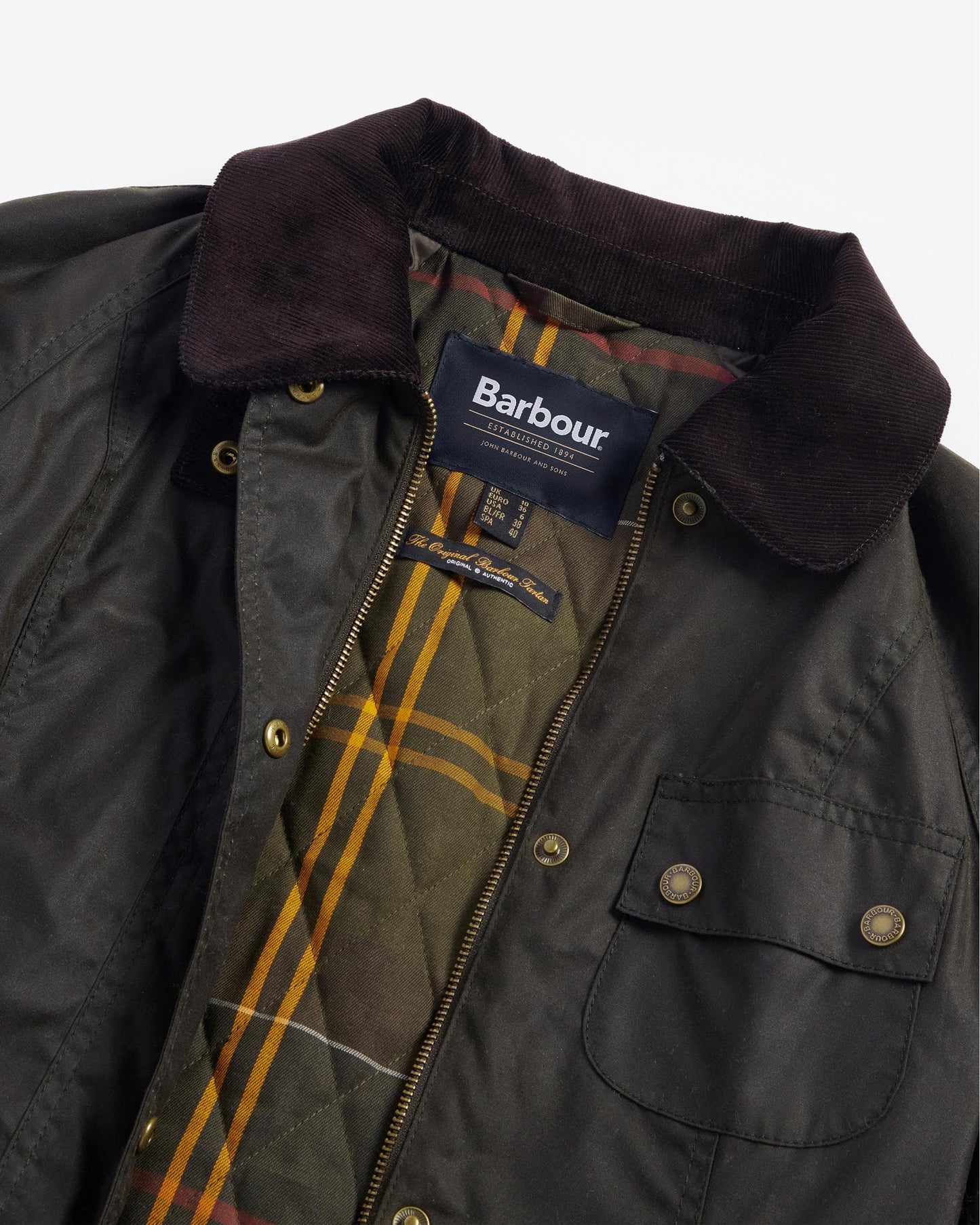 Barbour Solway Zipper Womens Wax Jacket