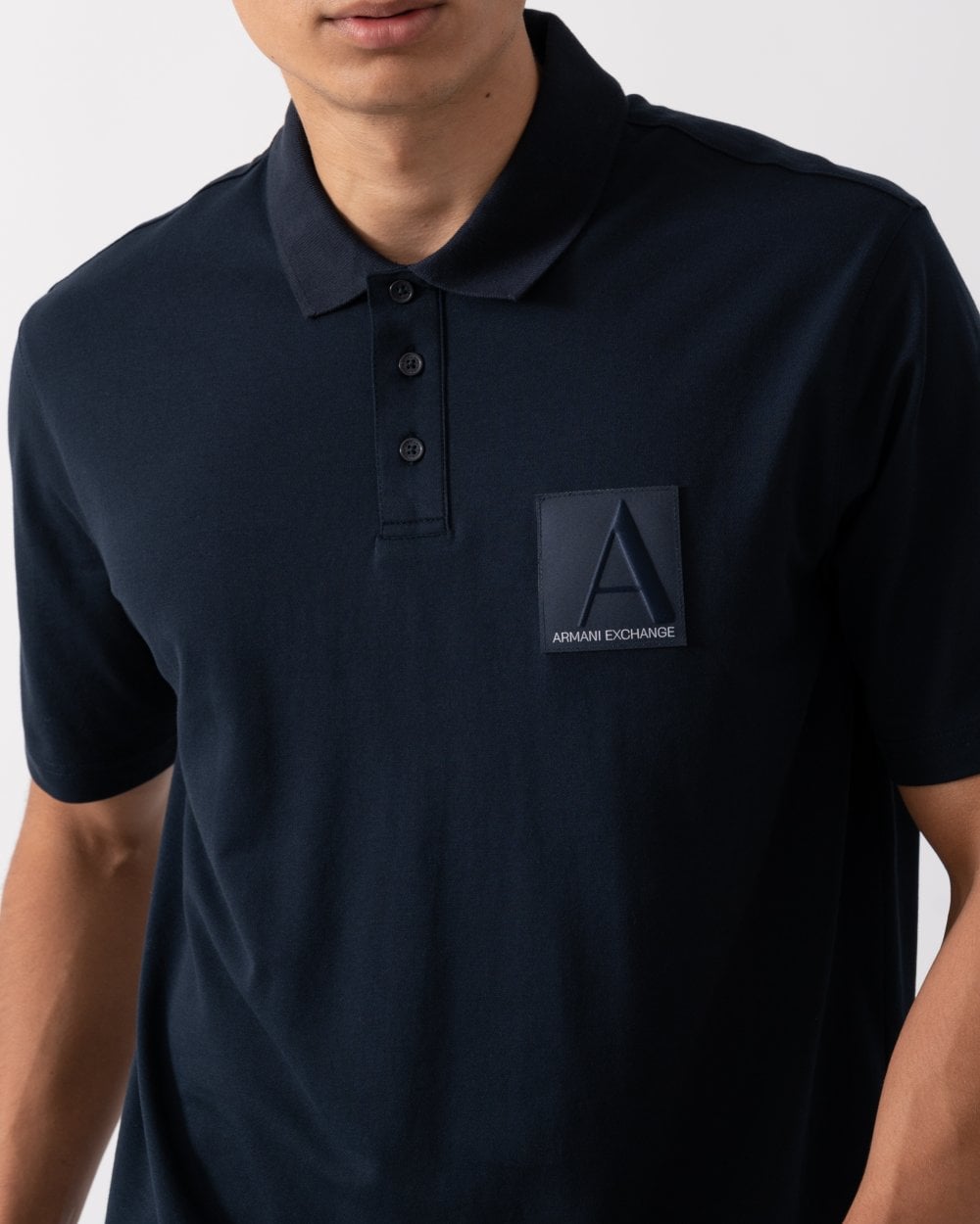 Armani Exchange Armani Exchange Mens Logo Patch Polo Shirt