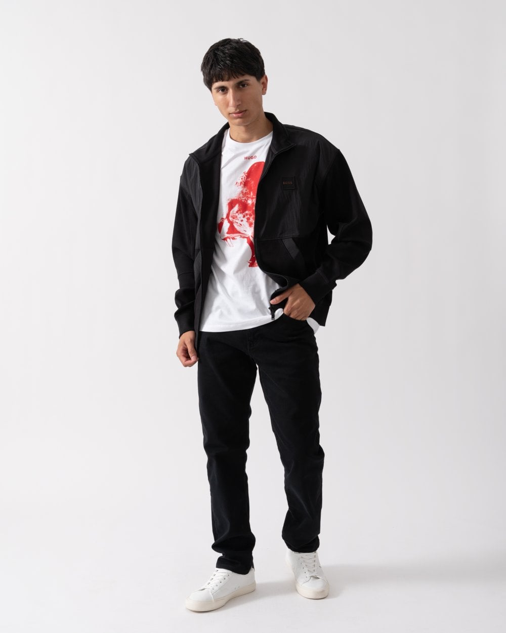 BOSS Orange BOSS Orange Re.Maine Mens Regular Fit Jeans in Stay-Black Comfort Stretch Denim NOS