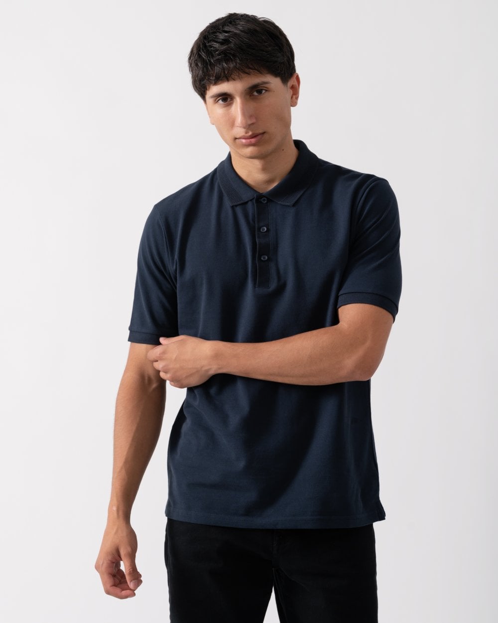 Oliver Sweeney Tralee Mens Pique Cotton Polo Shirt - Navy