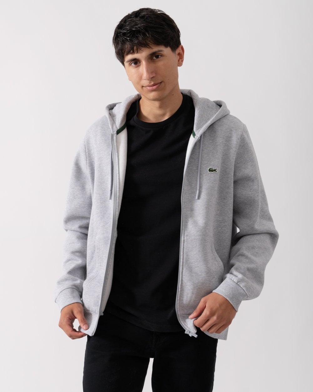 Lacoste Mens Fleece Full-Zip Hoodie