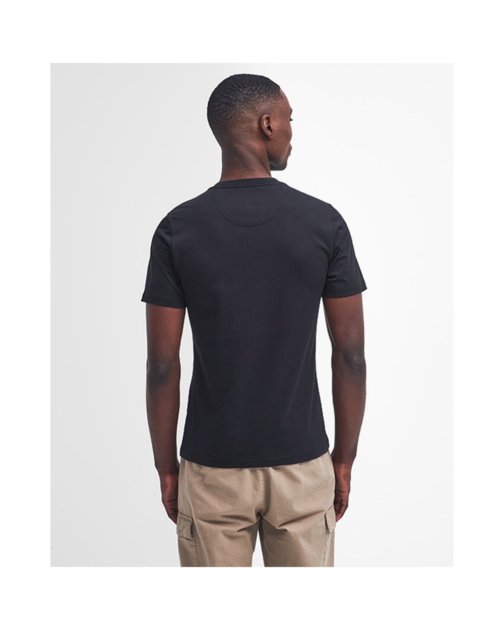 Barbour International Small Logo Mens T-Shirt - Black/Pewter