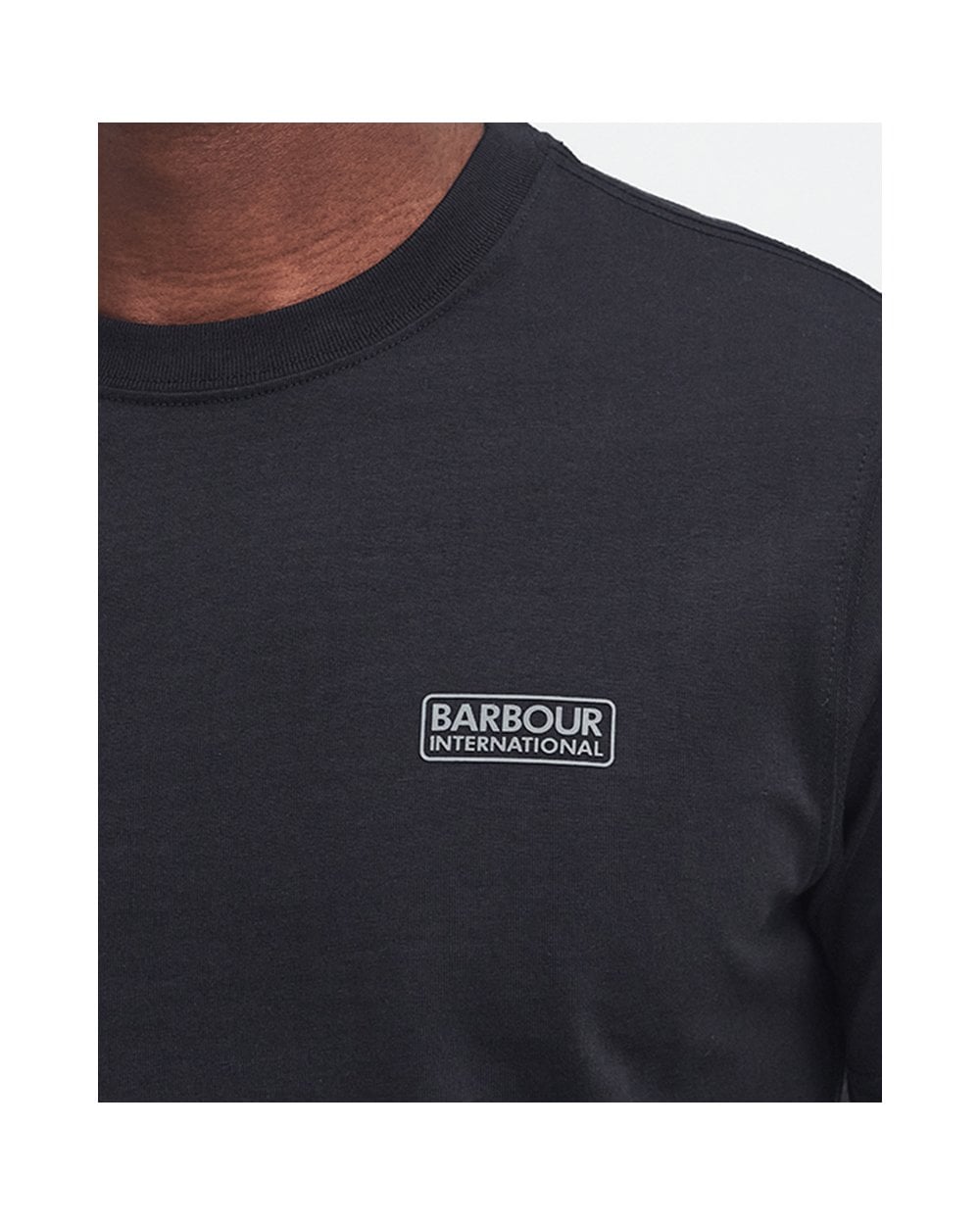 Barbour International Small Logo Mens T-Shirt - Black/Pewter
