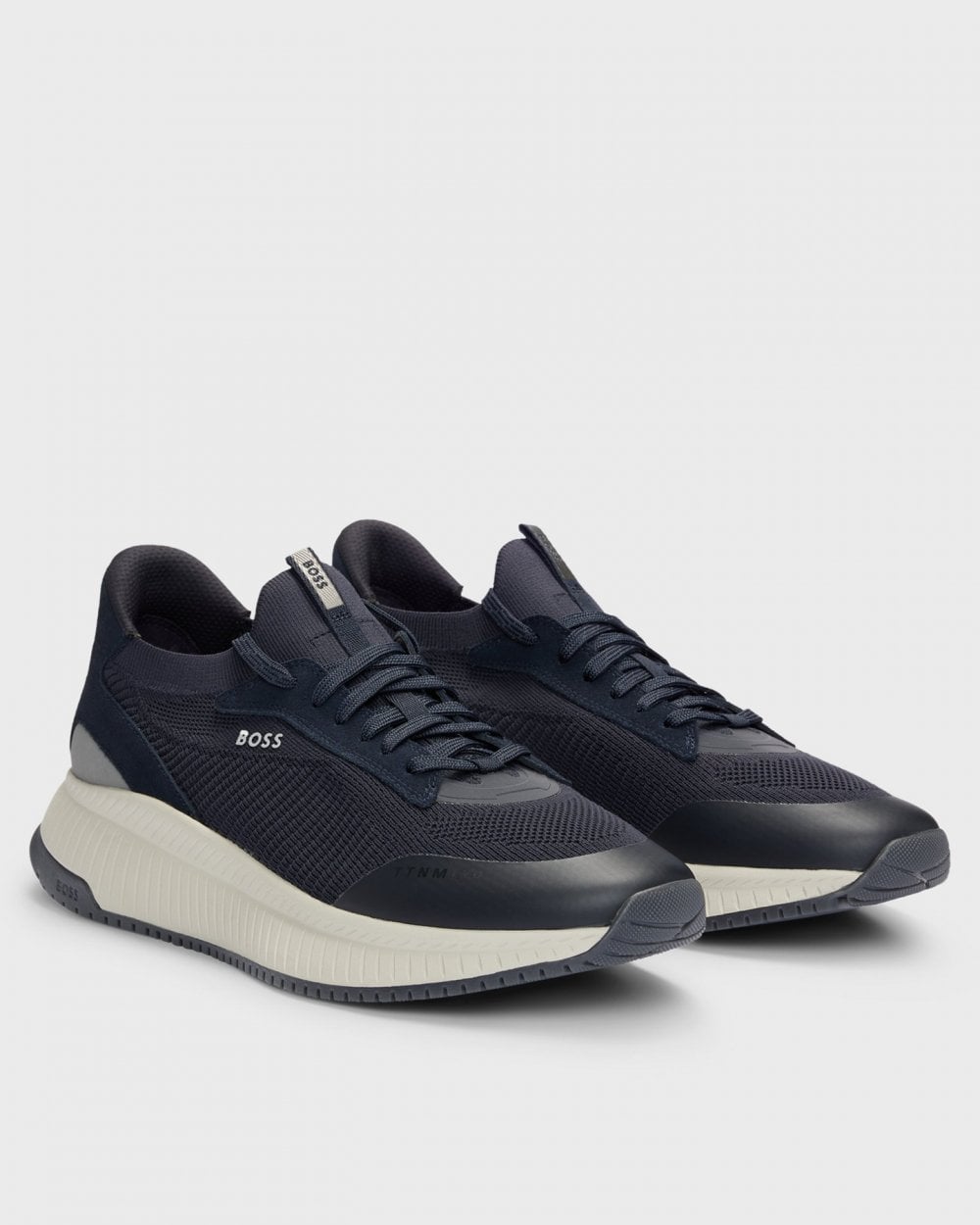BOSS Orange TTNM EVO Mens Trainers with Knitted Uppers NOS - Dark Blue 401