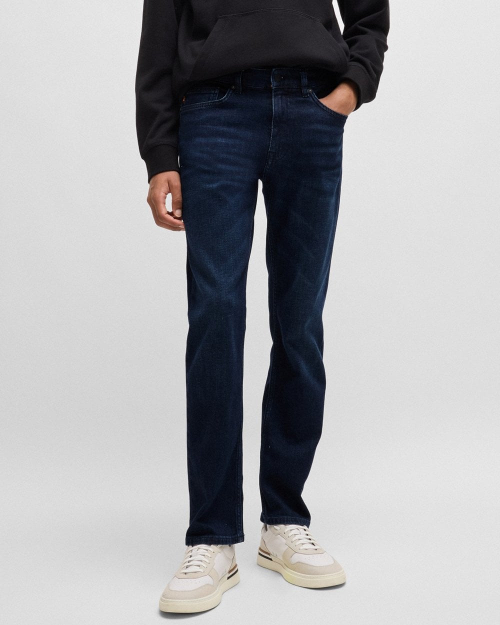 BOSS Orange BOSS Orange DELAWARE BO Mens Slim Fit Comfort-Stretch Dark Blue Jeans NOS